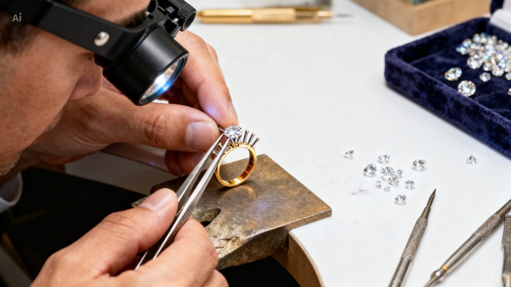 reference image for blog Custom Jewellery vs Ready-Made Jewellery showing difference