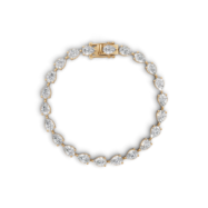 18K Gold Pear Diamond Bracelet – 9.13CT