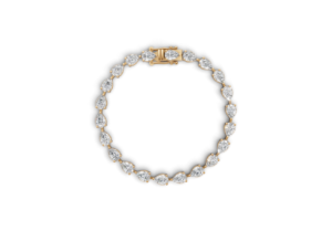 18K Gold Pear Diamond Bracelet – 9.13CT