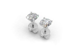 18K Gold Diamond Stud Earrings – 1.08CT