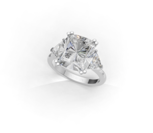 خاتم ألماس دائري من ذهب عيار 18