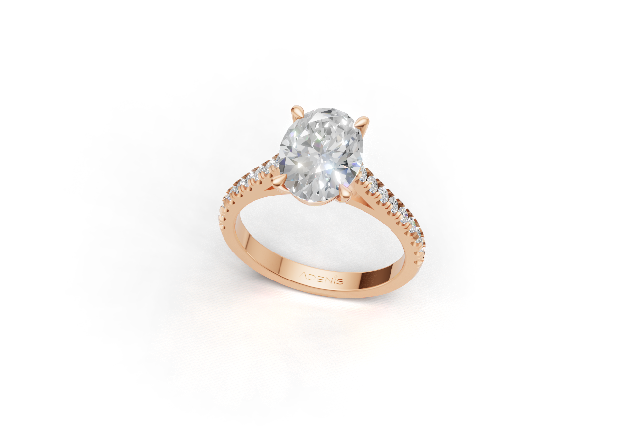 18k Gold Oval Solitaire Ring 18k Gold Oval Solitaire Ring