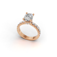 18K Gold Oval Diamond Ring – 4CT