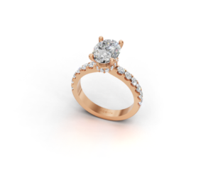 18K Gold Oval Diamond Ring – 4CT