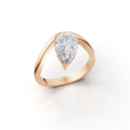 18K Gold Pear Diamond Ring – 1.90CT