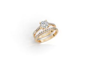 18K Gold Round Diamond Ring – 2.8CT